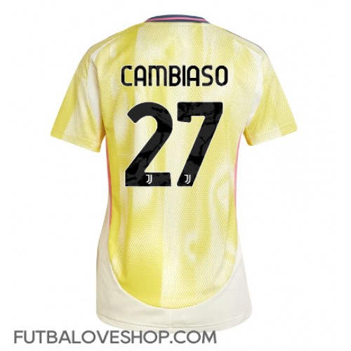 Dres Juventus Andrea Cambiaso #27 Preč pre Ženy 2024-25 Krátky Rukáv